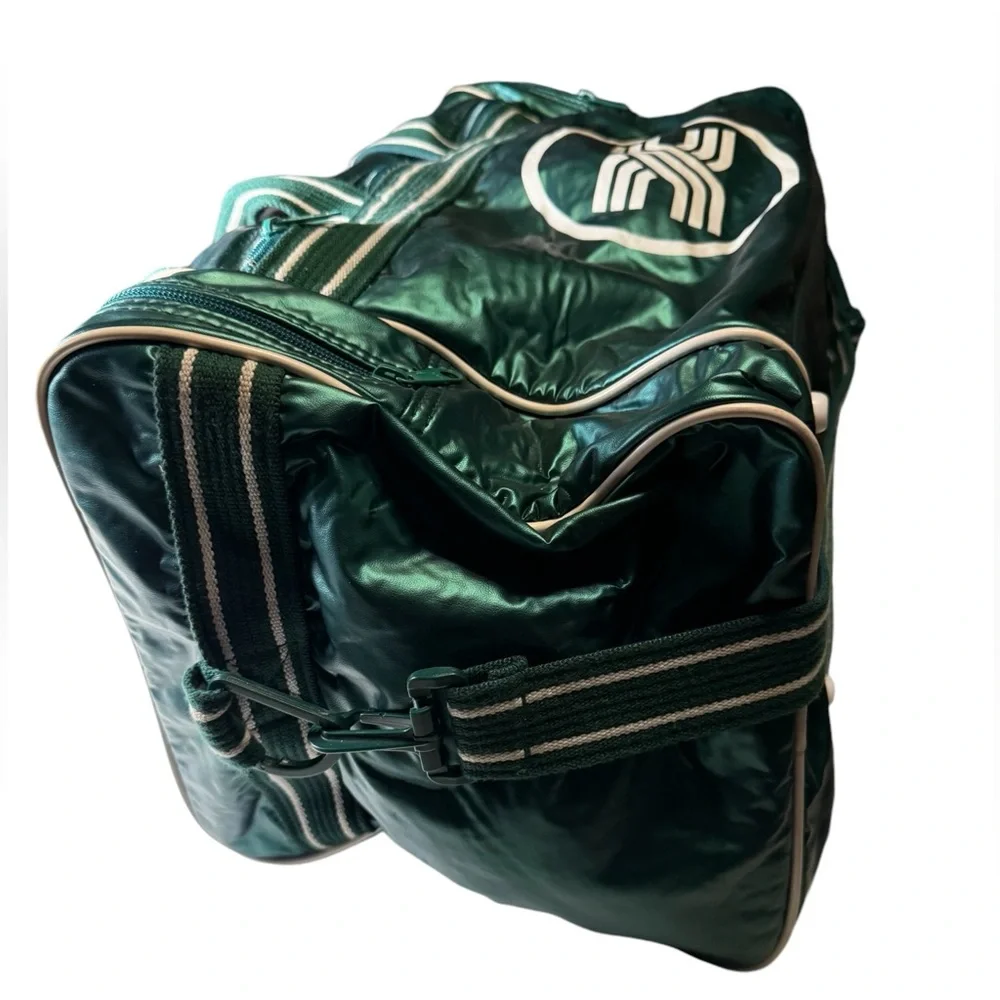 Vintage Green Retro XARA London Large Men’s Tennis Duffel Bag RARE